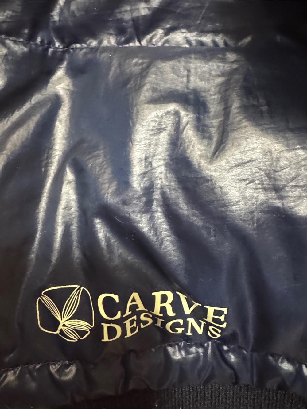 Carve Designs Puffer Vest - Navy with Light Green Trim - Picture 3 of 4